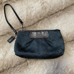 COACH dark grey clutch/wristlet